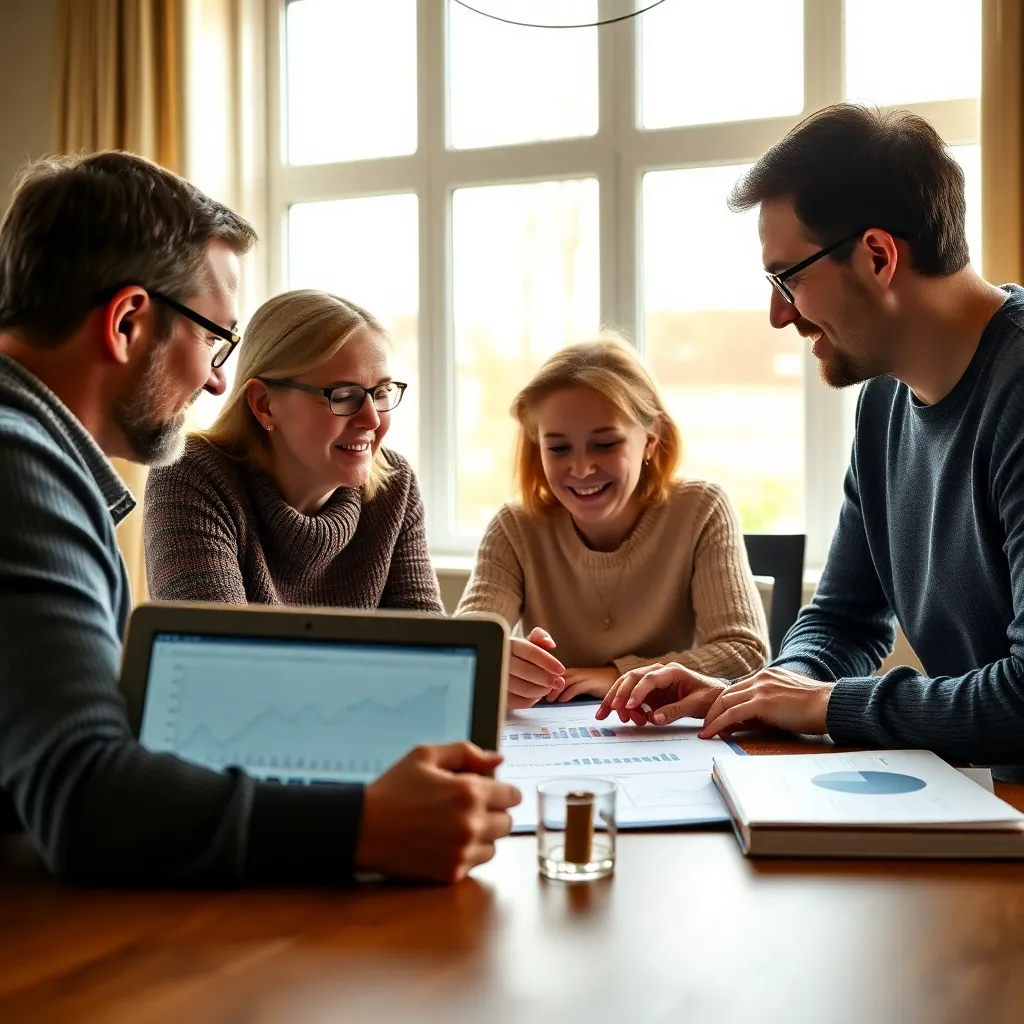 Persoon leest financieel boek in moderne Nederlandse bibliotheek